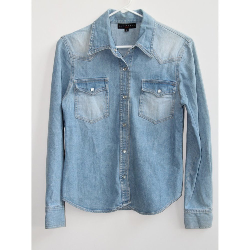 Sanctuary, Long-Sleeve Denim Shirt, Size S